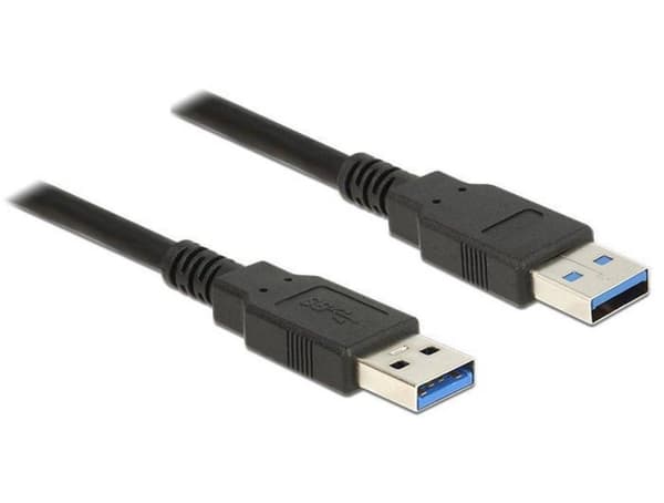 DeLOCK USB til USB-kabel - USB3.0 - op til 2A / sort - 5 meter