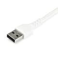 Miniatyrbild 3 av 6: StarTech.com 2m / 6,6ft. USB 2.0 till USB C-kabel - Vit - Aramidfiber - USB-kabel - USB (M) direkt till USB-C (M) rak - Thunderbolt 3 / USB 2.0 - 2 m