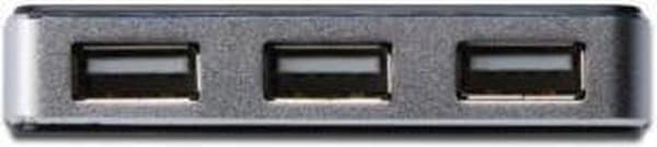 Digitus DA-70220 4 portar USB 2.0 hubb Svart,Silver