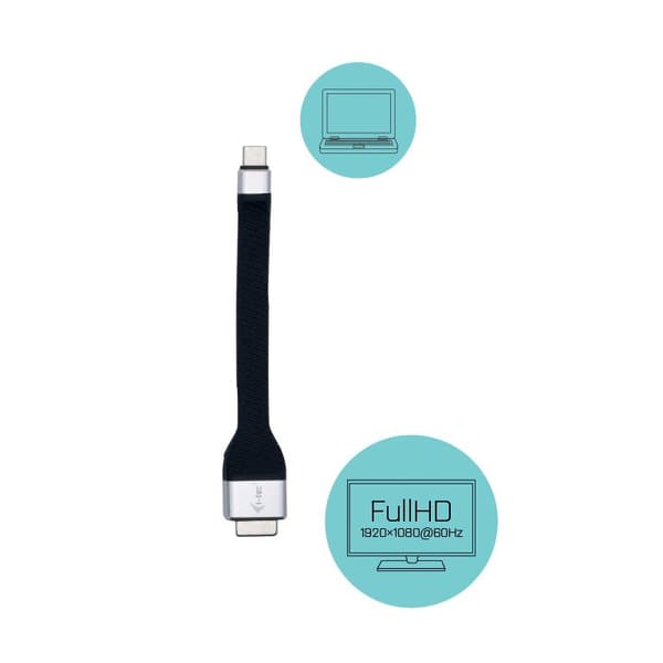 i-tec C31FLATVGA60HZ videokabeladapter USB Type-C VGA (D-Sub) Svart