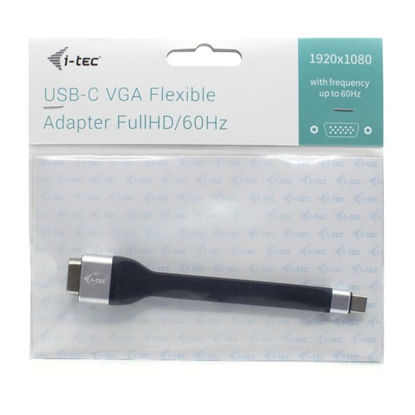 i-tec C31FLATVGA60HZ videokabeladapter USB Type-C VGA (D-Sub) Svart