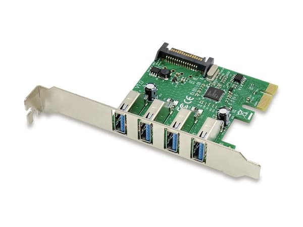 Conceptronic Emrick U34 - USB-sovitin - PCIe matala profiili - USB 3.0 x 4
