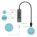 Miniatyrbild 3 av 5: I-TEC USB 3.0 Metal HUB 4 portar utan strömadapter idealisk för Notebook Ultrabook Tablet PC stöder Win och Mac OS