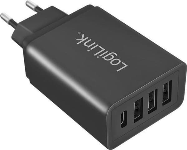Universal USB Hurtigoplader - 1x USB-C & 3x USB-A - 27 Watt