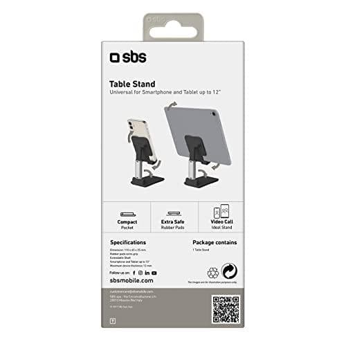 SBS bordholder til tablets og smartphones op til 30,5 cm (12 tommer)