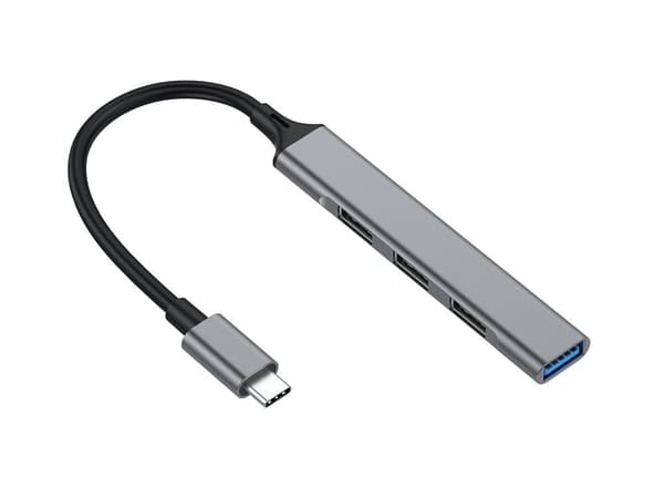 Varustettu 4-porttisella USB 3.0/2.0 -keskittimellä - USB 3.2 Gen 1 (3.1 Gen 1) Type-C - USB 2.0 - USB 3.2 Gen 1 (3.1 Gen 1) Type-A - 5000 Mbps - Must