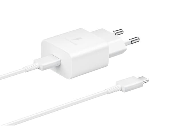 Samsung USB-C Adapter med kabel - 15W - 1m - Hvid