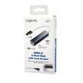 Miniatyrbild 6 av 6: LogiLink UA0306 USB 3.0 HUB, 3-portar, med kortläsare antracit