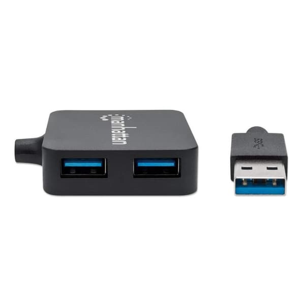 Manhattan 4 Ports USB 3.2 Gen 1 Hub Black