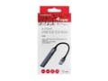 Miniatyrbild 4 av 4: Utrusta 4-PORTAR USB 3.0/2.0 HUB - USB 3.2 Gen 1 (3.1 Gen 1) Typ-A - USB 2.0 - USB 3.2 Gen 1 (3.1 Gen 1) Typ-A - 5000 Mbit/s - Svart - Grå - Aluminium