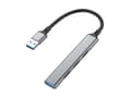 Miniatyrbild 2 av 4: Utrusta 4-PORTAR USB 3.0/2.0 HUB - USB 3.2 Gen 1 (3.1 Gen 1) Typ-A - USB 2.0 - USB 3.2 Gen 1 (3.1 Gen 1) Typ-A - 5000 Mbit/s - Svart - Grå - Aluminium