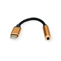 Miniatyrbillede 3 af 5: ROLINE 12.03.3223 mobiltelefonkabel sort - guld 0,13 m USB C 3,5 mm (12.03.3223)