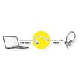 Miniatyrbillede 5 af 5: ROLINE 12.03.3223 mobiltelefonkabel sort - guld 0,13 m USB C 3,5 mm (12.03.3223)