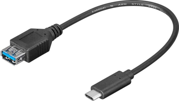 Synkronisera och ladda Super Speed USB-C™ till USB A 3.0 förlängningskabel