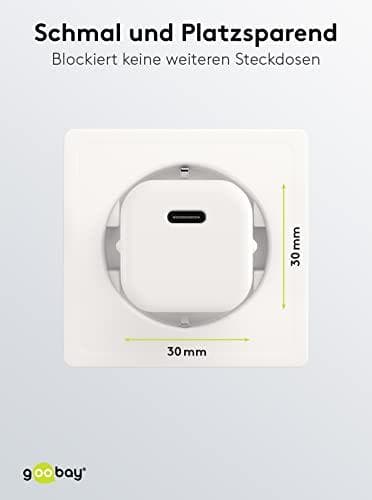 Goobay USB-C™ PD (Power Delivery) -pikalaturi nano (20 W) valkoinen (59358)