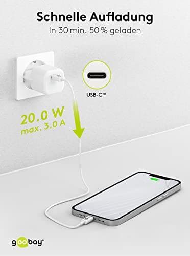 Goobay USB-C™ PD (Power Delivery) -pikalaturi nano (20 W) valkoinen (59358)