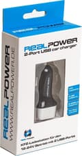 Miniatyrbillede 2 af 4: RealPower - Biloplader 2 x USB 12V & 24V