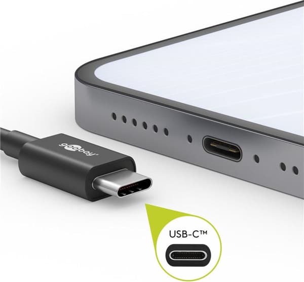 USB-C-USB-C-kaapeli - USB2.0 - jopa 20V/3A / nylon - 2 metriä