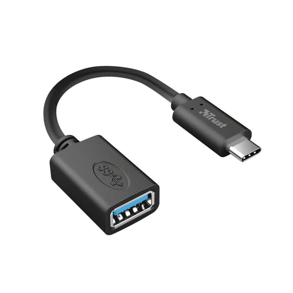 Trust Calyx - USB-C till USB-A-adapter - Svart