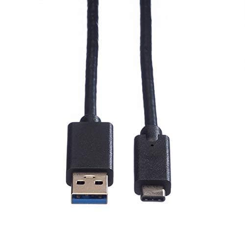 ROLINE - USB-kaapeli - USB-tyyppi C (M) - 9-nastainen USB-tyyppi A (M) - 1 m (USB 3.1) - valettu - musta (11.02.9011)