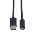 Pikkukuva 2 / 3: ROLINE - USB-kaapeli - USB-tyyppi C (M) - 9-nastainen USB-tyyppi A (M) - 1 m (USB 3.1) - valettu - musta (11.02.9011)