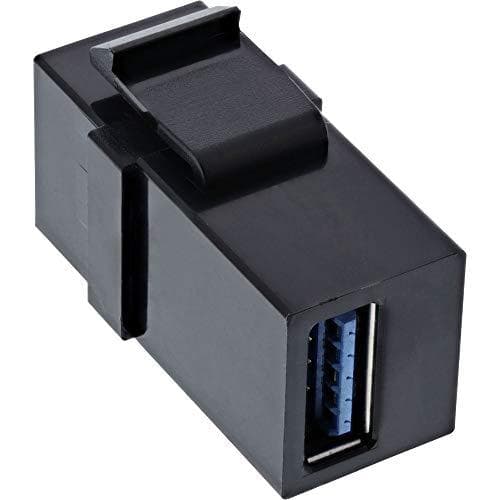 InLine 76202L USB 3.0 Keystone Snap-In-indsats, USB-A hun/hun, sort