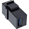 Miniatyrbillede 2 af 3: InLine 76202L USB 3.0 Keystone Snap-In-indsats, USB-A hun/hun, sort