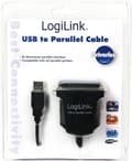 Miniatyrbild 2 av 4: LogiLink USB 1.1, parallell anslutningskabel [1x Centronics-uttag - 1x USB 1.1-kontakt A] 1,70 m Svart