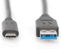 Pikkukuva 2 / 4: Digitus 1m, USB3.0-C/USB3.0-A USB-kaapeli USB 3.2 Gen 1 (3.1 Gen 1) USB C USB A Musta