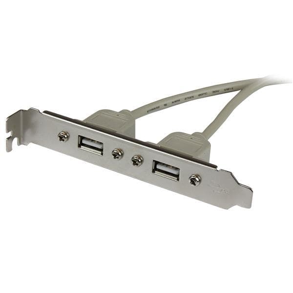 StarTech.com 2-ports USB A Slotblech-adapter (Buchse) - USB-konsol - USB typ A, 4-stift (W) - Inline, 5-stift (W) (USBPLATE)