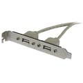 Miniatyrbild 3 av 3: StarTech.com 2-ports USB A Slotblech-adapter (Buchse) - USB-konsol - USB typ A, 4-stift (W) - Inline, 5-stift (W) (USBPLATE)