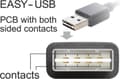 Miniatyrbild 2 av 9: DeLOCK USB Mini B till vinklad Easy-USB-A-kabel - USB2.0 - upp till 2A / svart - 2 meter