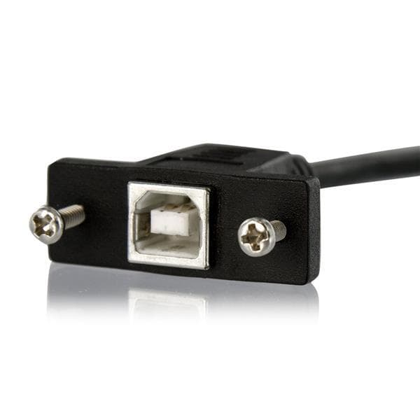 3 fod panelmonteret USB-kabel B til B - F/M - Panelmonteret USB-forlænger USB-B hun til USB-B hanadapterkabel - USB-B (F) port