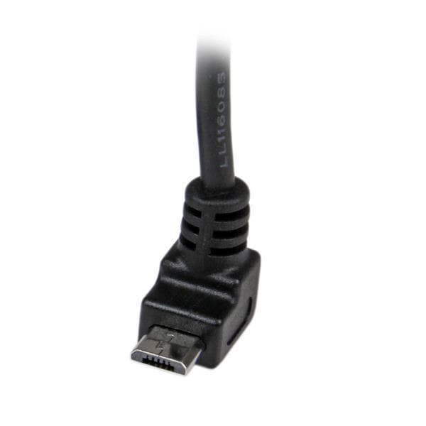 StarTech.com 1m USB 2.0 A till Micro B-kabel vinklad upp - Svart - USB A / Micro B-datakabel / anslutningskabel