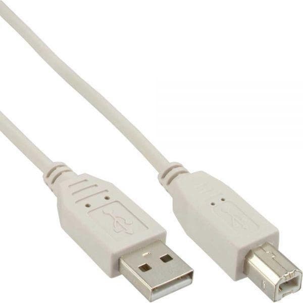 InLine 34518H USB-kabel 2 m USB A USB B Beige