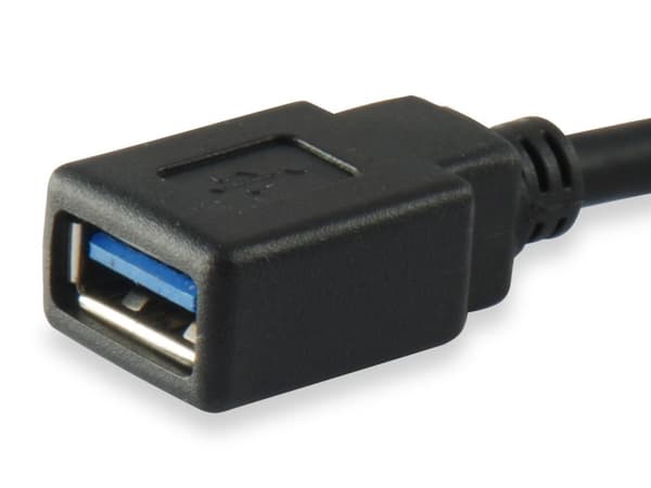 Udstyr 133455 USB-kabel 0,15 m USB 3.2 Gen 1 (3.1 Gen 1) USB C USB A Sort