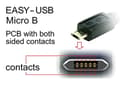 Pikkukuva 3 / 6: DELOCK-kaapeli EASY-USB 2.0 Type-A uros kallistettu vasemmalle/oikealle > EASY-USB 2.0 Type Micro-B uros musta 1 m