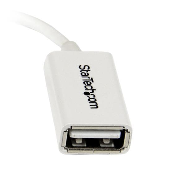 StarTech.com Micro USB til USB OTG Host Adapter M/F - USB Adapter - 5-pin Micro USB Type B (M) - USB Type A, 4-pin (F) - 5" (Hi-Speed OTG ) - hvid ( U