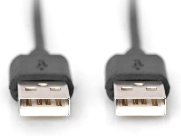 DIGITUS USB 2.0 anslutningskabel, 3m, svart