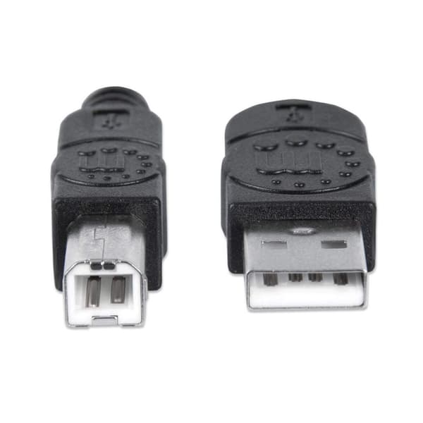 Manhattan 337779 Hi-Speed USB 2.0 anslutningskabel (typ A hane till typ B hane) 5 m svart