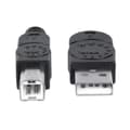 Miniatyrbild 5 av 5: Manhattan 337779 Hi-Speed USB 2.0 anslutningskabel (typ A hane till typ B hane) 5 m svart