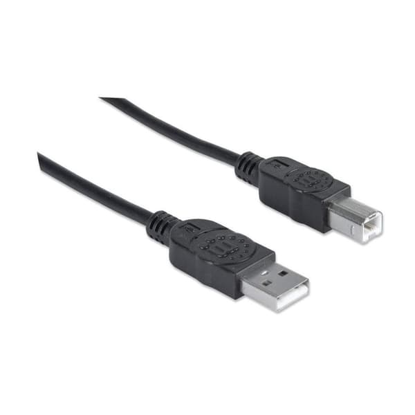 Manhattan 337779 Hi-Speed USB 2.0 anslutningskabel (typ A hane till typ B hane) 5 m svart