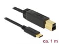 Pikkukuva 4 / 5: DeLOCK USB-C - USB-B -kaapeli - USB3.1 Gen 2 - jopa 3A / musta - 1 metri