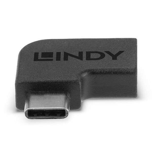 Lindy - USB-adapter - USB-C (F) til USB-C (M) Vinklet - USB 3.2 Gen 2 - Sort (41894)