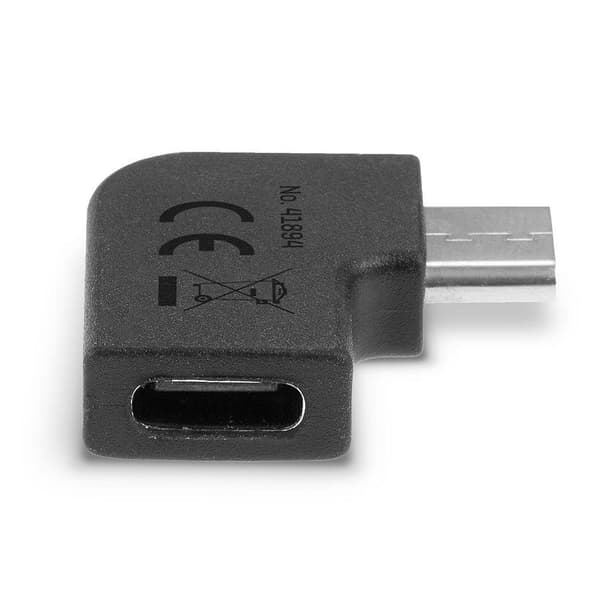 Lindy - USB-adapter - USB-C (F) til USB-C (M) Vinklet - USB 3.2 Gen 2 - Sort (41894)