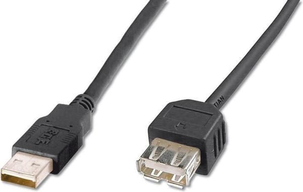 Digitus AK-302000-018-S USB-kabel 1,8 m USB 2.0 USB A Svart