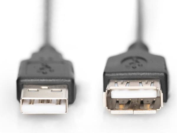 Digitus AK-302000-018-S USB-kabel 1,8 m USB 2.0 USB A Svart