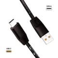 Miniatyrbild 2 av 6: USB 2.0 anslutningskabel med linjal, USB (typ A) till USB (typ C) svart, 1m