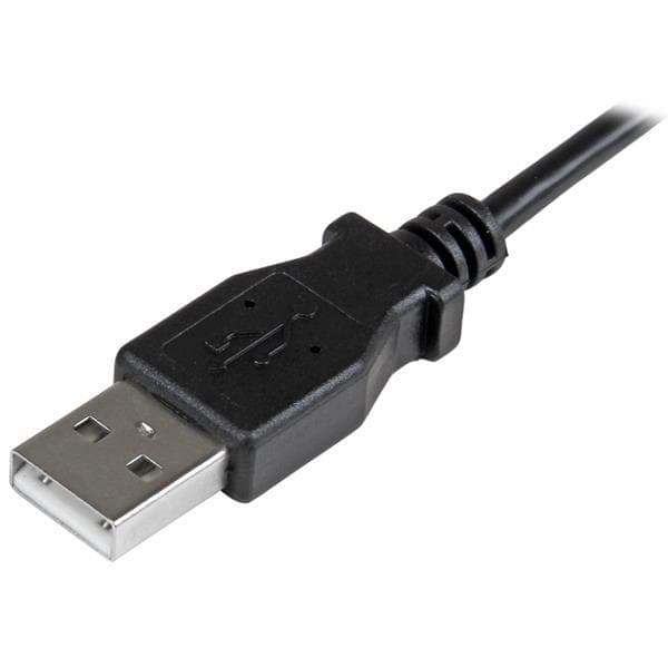 0 5 m mikro-USB laddnings- och synkroniseringskabel M/M - högervinkel mikro-USB - 24 AWG