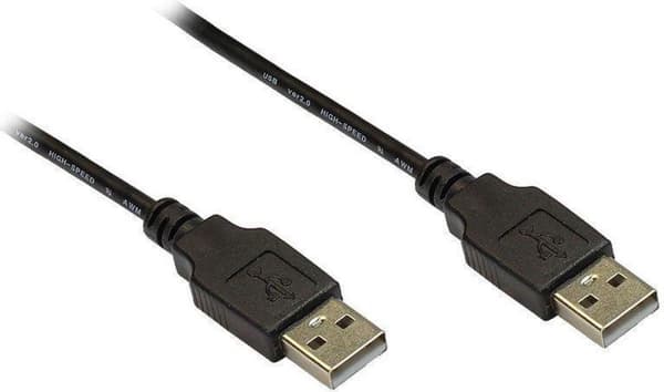 Alcasa USB 2.0, 0,5m USB-kabel 0,5m USB A Svart